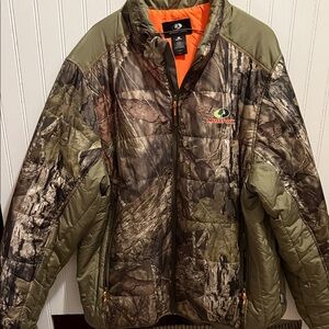 Mossy Oak Camouflage Jacket with Orange Lining 2xl